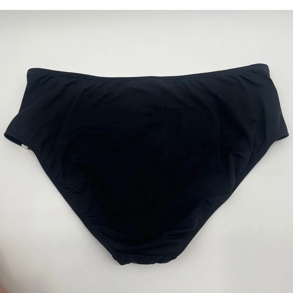 Bleu Rod Beattie Coconut Bikini Bottom Black Nautical Stripe 18W RBBD25558